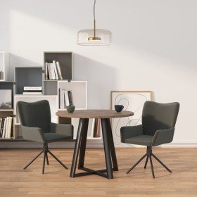 Sillas de comedor giratorias 2 unidades terciopelo gris oscuro en Sillas de comedor | Comprar online en Foru.es