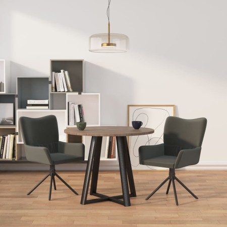 Sillas de comedor giratorias 2 unidades terciopelo gris oscuro en Sillas de comedor | Comprar online en Foru.es