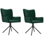 Sillas de comedor giratorias 2 unidades terciopelo verde oscuro en Sillas de comedor | Comprar online en Foru.es