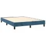 Box spring bed with dark blue velvet mattress 140x200 cm by vidaXL, Beds and slatted bases - Ref: Foro24-3131145, Price: 435,...