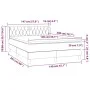 Box spring bed with dark blue velvet mattress 140x200 cm by vidaXL, Beds and slatted bases - Ref: Foro24-3131145, Price: 435,...