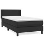 Cama box spring con colchón cuero sintético negro 90x190 cm de vidaXL, Camas y somieres - Ref: Foro24-3130697, Precio: 303,20...