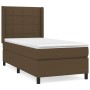 Cama box spring con colchón tela marrón oscuro 90x200 cm de vidaXL, Camas y somieres - Ref: Foro24-3131404, Precio: 359,14 €,...
