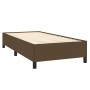 Cama box spring con colchón tela marrón oscuro 90x200 cm de vidaXL, Camas y somieres - Ref: Foro24-3131404, Precio: 359,14 €,...