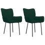 Sillas de comedor 2 unidades terciopelo verde oscuro en Sillas de comedor | Comprar online en Foru.es