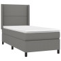 Cama box spring con colchón tela gris oscuro 100x200 cm de vidaXL, Camas y somieres - Ref: Foro24-3131330, Precio: 360,06 €, ...