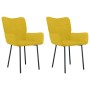 Sillas de comedor 2 unidades terciopelo amarillo en Sillas de comedor | Comprar online en Foru.es