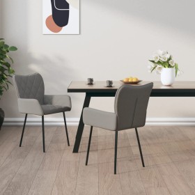 Sillas de comedor giratorias 2 unidades tela gris claro en Sillas de comedor | Comprar online en Foru.es
