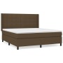 Cama box spring con colchón tela marrón oscuro 180x200 cm de vidaXL, Camas y somieres - Ref: Foro24-3131452, Precio: 630,52 €...
