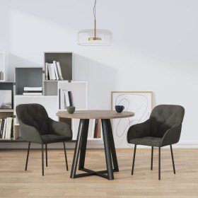 Sillas de comedor 2 unidades terciopelo gris oscuro en Sillas de comedor | Comprar online en Foru.es