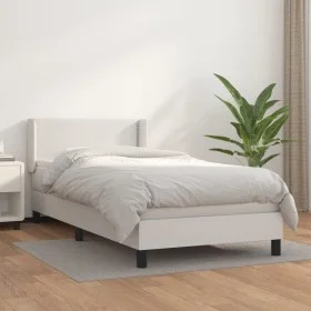 Cama box spring con colchón cuero sintético blanco 80x200 cm de vidaXL, Camas y somieres - Ref: Foro24-3130686, Precio: 302,3...