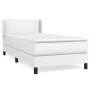 Cama box spring con colchón cuero sintético blanco 80x200 cm de vidaXL, Camas y somieres - Ref: Foro24-3130686, Precio: 316,3...