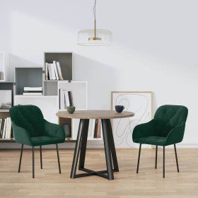Sillas de comedor 2 unidades terciopelo verde oscuro en Sillas de comedor | Comprar online en Foru.es