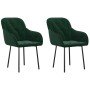 Sillas de comedor 2 unidades terciopelo verde oscuro en Sillas de comedor | Comprar online en Foru.es