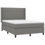 Cama box spring con colchón tela gris oscuro 140x190 cm de vidaXL, Camas y somieres - Ref: Foro24-3131426, Precio: 556,19 €, ...