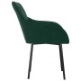 Sillas de comedor 2 unidades terciopelo verde oscuro en Sillas de comedor | Comprar online en Foru.es