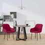 Sillas de comedor 2 unidades terciopelo rojo tinto en Sillas de comedor | Comprar online en Foru.es