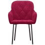 Sillas de comedor 2 unidades terciopelo rojo tinto en Sillas de comedor | Comprar online en Foru.es