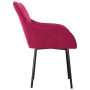 Sillas de comedor 2 unidades terciopelo rojo tinto en Sillas de comedor | Comprar online en Foru.es