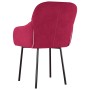 Sillas de comedor 2 unidades terciopelo rojo tinto en Sillas de comedor | Comprar online en Foru.es