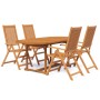 Juego de comedor de jardín 5 piezas madera maciza de acacia de vidaXL, Conjuntos de jardín - Ref: Foro24-3079643, Precio: 523...