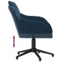 Silla de oficina giratoria terciopelo azul en Sillas de oficina | Comprar online en Foru.es