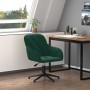 Silla de oficina giratoria de terciopelo verde oscuro en Sillas de oficina | Comprar online en Foru.es