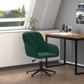 Silla de oficina giratoria de terciopelo verde oscuro en Sillas de oficina | Comprar online en Foru.es