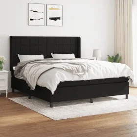 Cama box spring con colchón tela negro 180x200 cm de vidaXL, Camas y somieres - Ref: Foro24-3131451, Precio: 626,20 €, Descue...