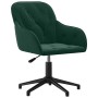 Silla de oficina giratoria de terciopelo verde oscuro en Sillas de oficina | Comprar online en Foru.es