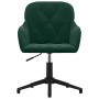 Silla de oficina giratoria de terciopelo verde oscuro en Sillas de oficina | Comprar online en Foru.es