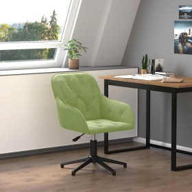 Silla de oficina giratoria de terciopelo verde claro en Sillas de oficina | Comprar online en Foru.es
