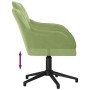 Silla de oficina giratoria de terciopelo verde claro en Sillas de oficina | Comprar online en Foru.es