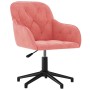 Silla de oficina giratoria de terciopelo rosa en Sillas de oficina | Comprar online en Foru.es