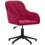 Silla de oficina giratoria de terciopelo rojo tinto en Sillas de oficina | Comprar online en Foru.es