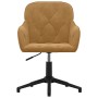 Silla de oficina giratoria de terciopelo marrón en Sillas de oficina | Comprar online en Foru.es