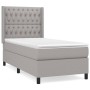 Cama box spring con colchón tela gris claro 100x200 cm de vidaXL, Camas y somieres - Ref: Foro24-3131649, Precio: 352,36 €, D...