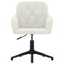 Silla de oficina giratoria de terciopelo color crema en Sillas de oficina | Comprar online en Foru.es