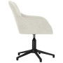 Silla de oficina giratoria de terciopelo color crema en Sillas de oficina | Comprar online en Foru.es
