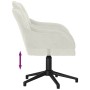 Silla de oficina giratoria de terciopelo color crema en Sillas de oficina | Comprar online en Foru.es