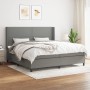 Cama box spring con colchón tela gris oscuro 200x200 cm de vidaXL, Camas y somieres - Ref: Foro24-3131378, Precio: 634,67 €, ...