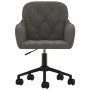 Silla de oficina giratoria de terciopelo gris oscuro en Sillas de oficina | Comprar online en Foru.es