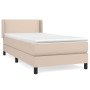 Cama box spring con colchón cuero sintético capuchino 90x200 cm de vidaXL, Camas y somieres - Ref: Foro24-3130702, Precio: 32...