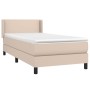 Cama box spring con colchón cuero sintético capuchino 90x200 cm de vidaXL, Camas y somieres - Ref: Foro24-3130702, Precio: 32...
