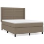 Cama box spring con colchón tela gris taupe 140x200 cm de vidaXL, Camas y somieres - Ref: Foro24-3131517, Precio: 553,61 €, D...