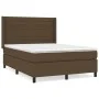 Box spring bed with dark brown fabric mattress 140x200 cm by vidaXL, Beds and slatted bases - Ref: Foro24-3131516, Price: 502...