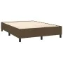 Box spring bed with dark brown fabric mattress 140x200 cm by vidaXL, Beds and slatted bases - Ref: Foro24-3131516, Price: 502...