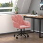 Silla de oficina giratoria de terciopelo rosa en Sillas de oficina | Comprar online en Foru.es