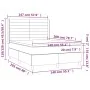 Box spring bed with dark brown fabric mattress 140x200 cm by vidaXL, Beds and slatted bases - Ref: Foro24-3131516, Price: 502...