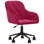 Silla de oficina giratoria de terciopelo rojo tinto en Sillas de oficina | Comprar online en Foru.es